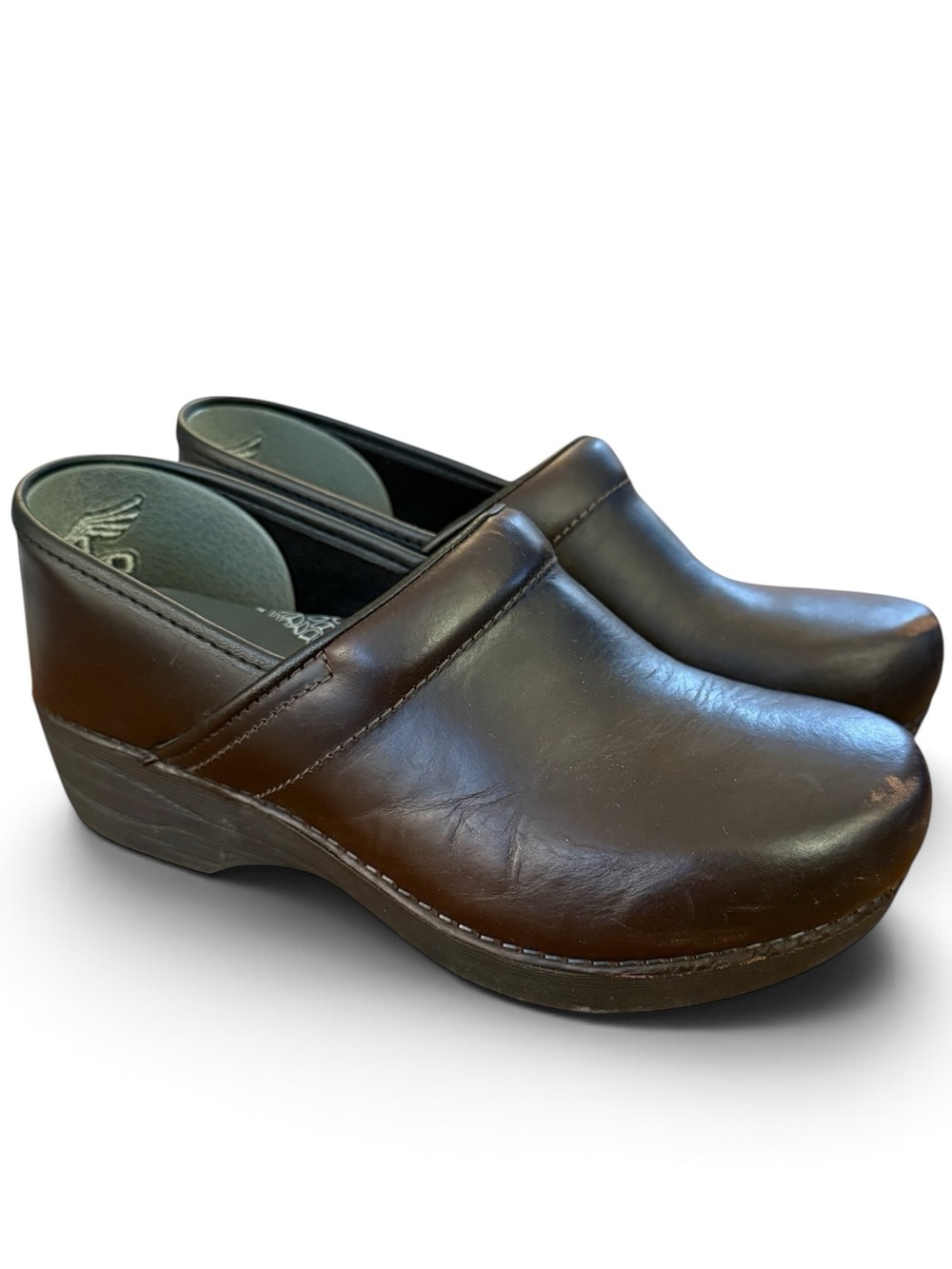 Dansko XP 2.0 Leather Clogs Brown EU39 US 8.5-9 Slip Resistant Nursing Chef